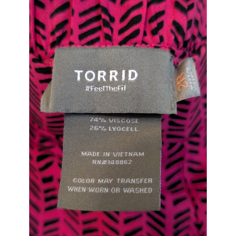 Luxury Set Magenta Purple Wide Leg Pants & Crop Top Smocked Ruffle 2XL3XL Resort - Picture 10 of 15